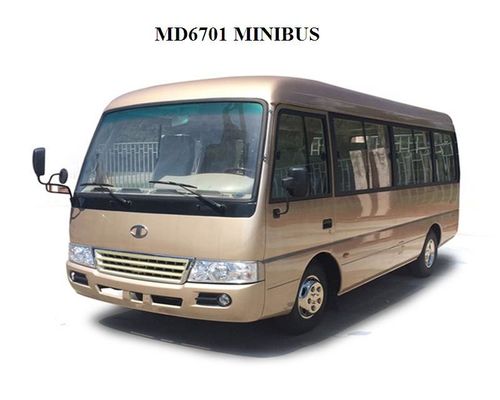 China Luxury 23 Seater Coach Mudan Tourist Mini Bus 3.8L MD6701Cummins engine supplier