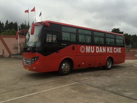 China 3.7L Petrol High Roof 30 Passenger Bus Sightseeing Bus Ower Steering Shuttle supplier