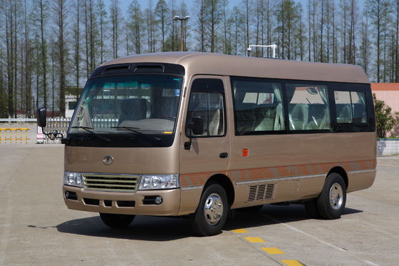 China Staff Vehicle Air Conditioner Coaster Minibus Tourist City Trans Bus 3308mm Wheel Base supplier
