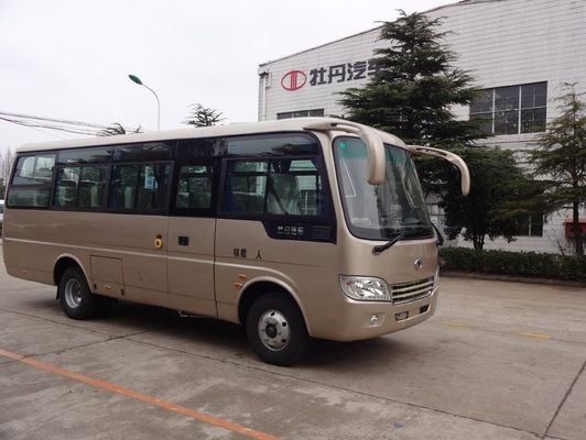 China School Transportation Star Type 30 Passenger Mini Bus With Aluminum Hard Door supplier