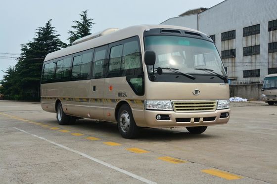 China 7M Toyota Coaster Mini Bus Front Cummins Engine Euro 3 Semi - Integral Body supplier
