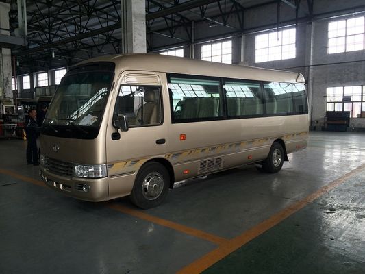 China Mitsubishi Rosa Leaf Spring Coaster Diesel Mini Bus JAC Chassis With Electric Horn supplier