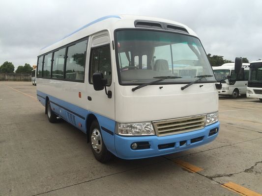 China Streamline Design Classic Coaster Minibus Peru Style LHD Mini 30 Seater Bus Mitsubishi supplier